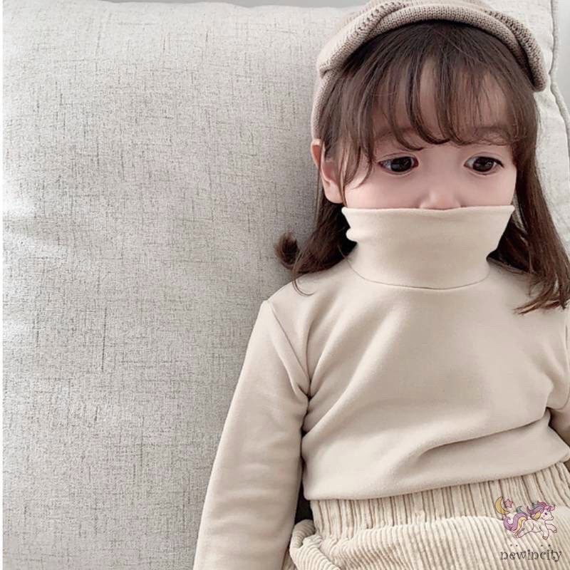 ÁO COTTON LEN CỔ LỌ CHO BÉ