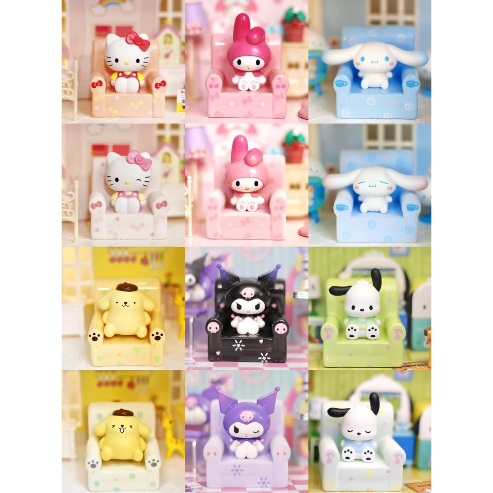 Sanrio Mô Hình Búp Bê x toptoy Ngồi sofa 6 Kiểu Dáng Và 6 Bí Mật