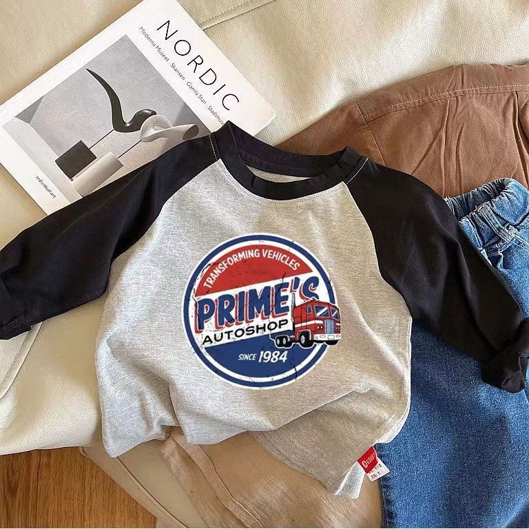 Áo Thun cotton Tay Dài In Họa Tiết Thời Trang Xuân Thu 2022 Mới Cho Bé