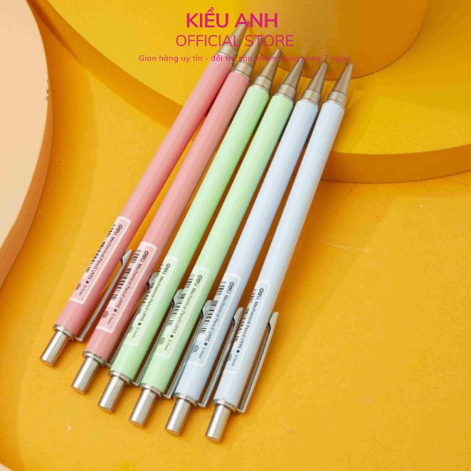 Bút chì kim bấm ngòi 0.5 nhiều màu Bút chì kim Deli Viết chì học sinh cute chính hãng