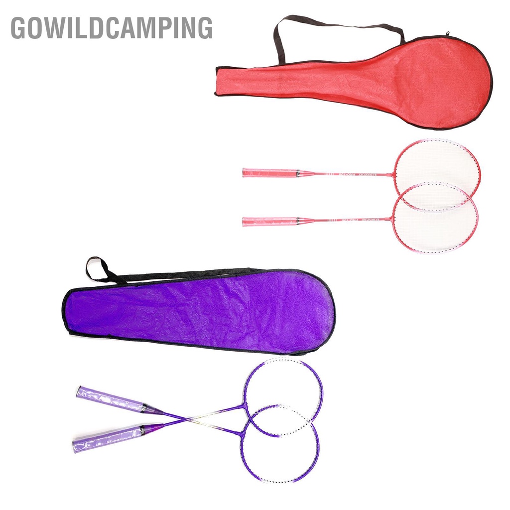 GoWildCamping Vợt Cầu Lông 2 Người Chơi Siêu Nhẹ Chia Tay Cầm Hợp Kim Sắt Bộ Dành Cho Trẻ Em Mới Bắt Đầu cmman