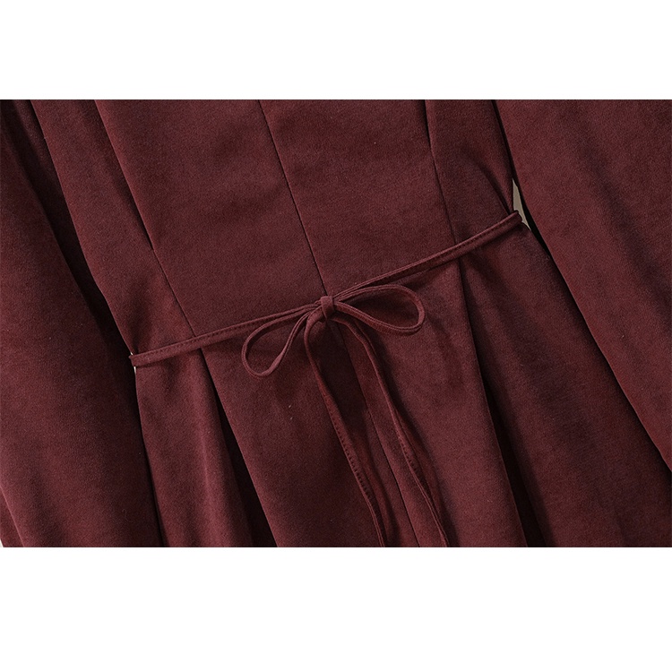 🌸Hàng Order🌸 Váy Đầm Bigsize Váy Cổ Bèo Chiết Eo Thắt Đai Che Bụng Dáng Dài Thanh Lịch Nữ Tính🌸Hàng Quảng Châu