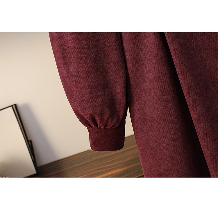 🌸Hàng Order🌸 Váy Đầm Bigsize Váy Cổ Bèo Chiết Eo Thắt Đai Che Bụng Dáng Dài Thanh Lịch Nữ Tính🌸Hàng Quảng Châu