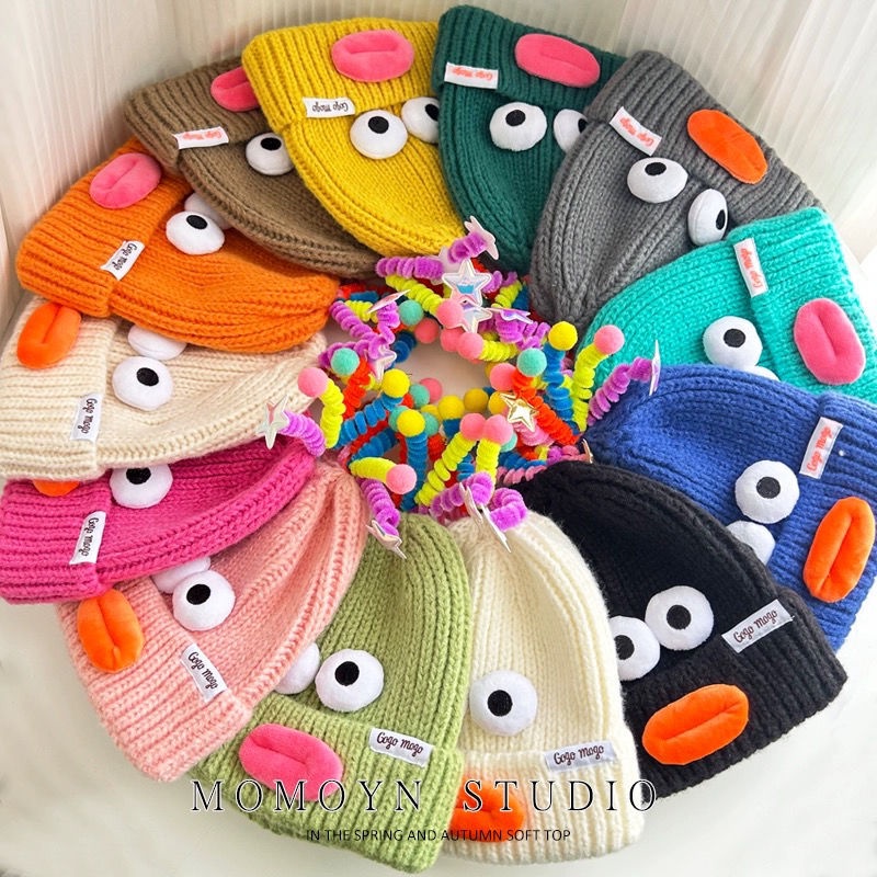Dễ Thương Mũ Len Hình Quái Vật Ngộ Nghĩnh Đáng Yêu Cho Bé Gái Cxbpi01.vn105