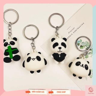 Móc khóa Mini gấu trúc biểu cảm dễ thương