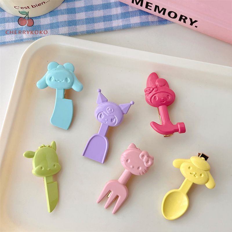 🍒🍒Cherrykoko SANRIO Kẹp Tóc Hình Mèo Dễ Thương Phong Cách Nhật Bản Cho Nữ