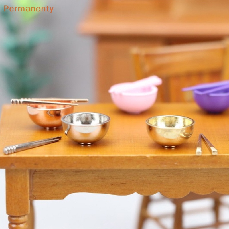 1 Bộ Chén Dĩa Thu Nhỏ Trang Trí Nhà Búp Bê 1: 12