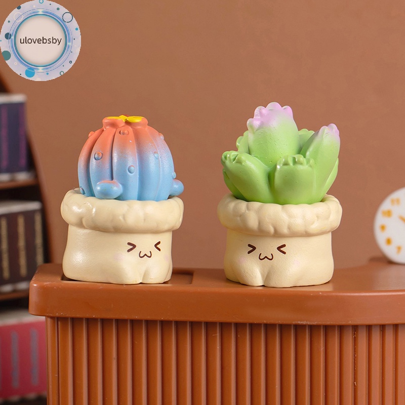 Ulovebsby Mô Hình Cây Xương Rồng mini Trang Trí Bàn Điều Khiển Xe Hơi