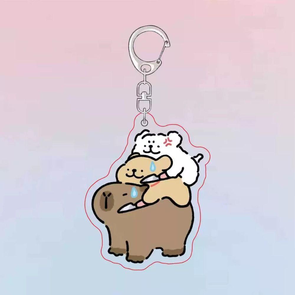 Staiai capibara capybara Bằng acrylic Dễ Thương Sáng Tạo Treo Trang Trí Ba Lô / Móc Khóa Trang Trí