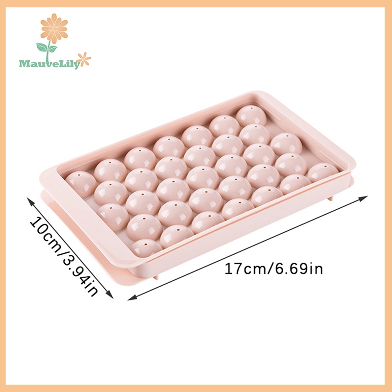 1 Khay Làm Đá Hình Cầu 3d Bằng Nhựa Có Nắp Đậy