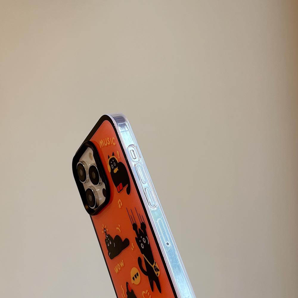 Ốp Điện Thoại Cứng Họa Tiết Chú Mèo Ngộ Nghĩnh Cho iphone 11 12 12pro 12promax 13 13pro 13promax 14 14pro 14promax 15 15pro 15promax