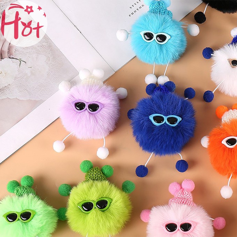 Jr Móc Khóa Búp Bê Nhồi Bông Nhỏ Nhiều Màu Sắc Sáng Tạo Kèm Móc Khóa Kim Loại vn