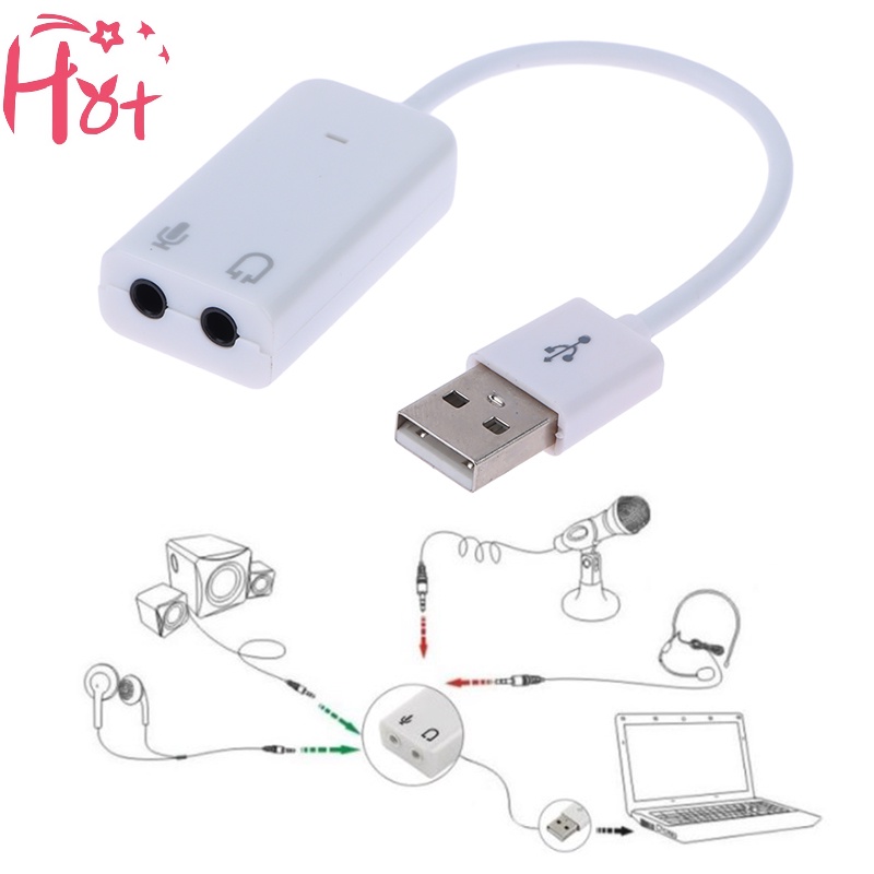 Jr Đầu Chuyển Đổi usb 2.0 Sang jack Âm Thanh 3d 7.1 Kênh 5hv2 Chuyên Dụng Cho laptop vn