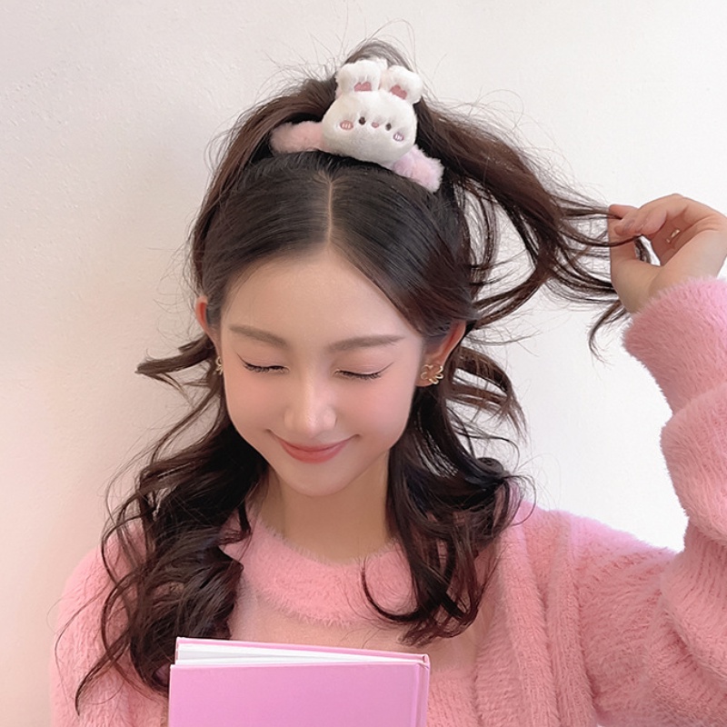 Kẹp Tóc Hình Chú Gấu / Cá Mập Bằng Lông Nhung Dễ Thương Xinh Xắn