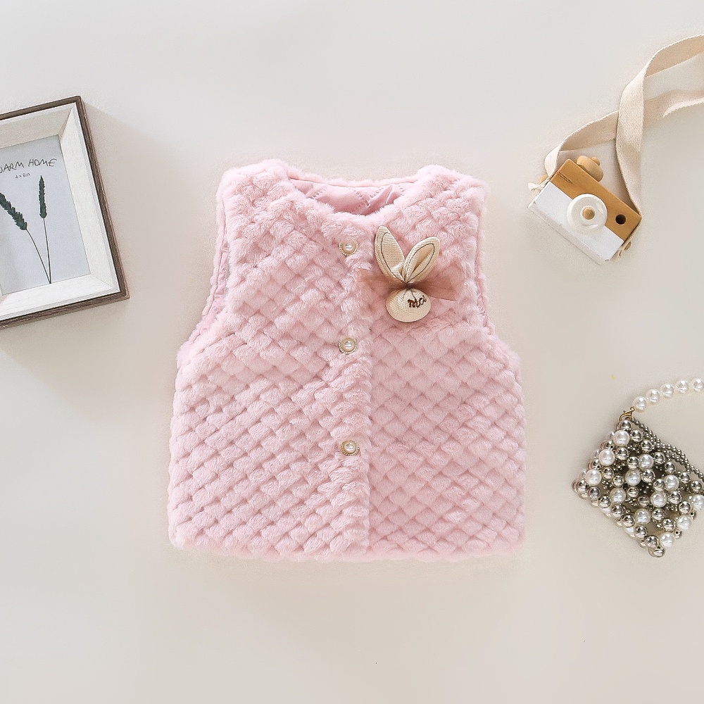 Áo Khoác Len Không Tay Mềm Mại 70cm - 120cm Thời Trang Mùa Đông Cho Bé