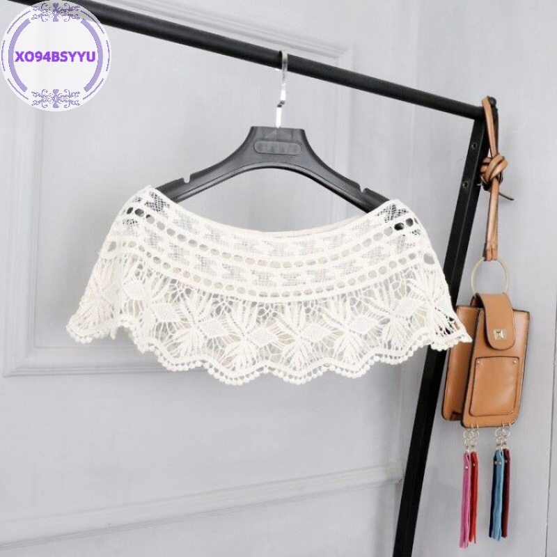 Xo94bsyyu Khăn Choàng Ren Rỗng Màu Trơn Thanh Lịch Thời Trang Xuân Hè Cho Nữ vn