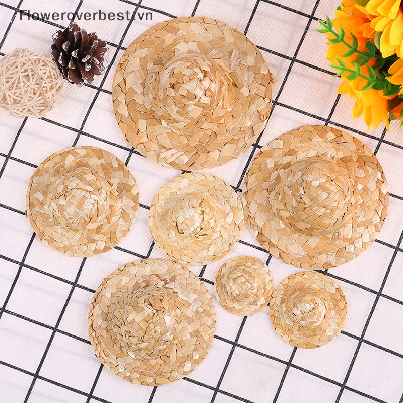 Fbvn Set 2 Mũ Rơm Dệt Thủ Công Trang Trí Búp Bê Trang Sức Thủ Công diy Bán Chạy