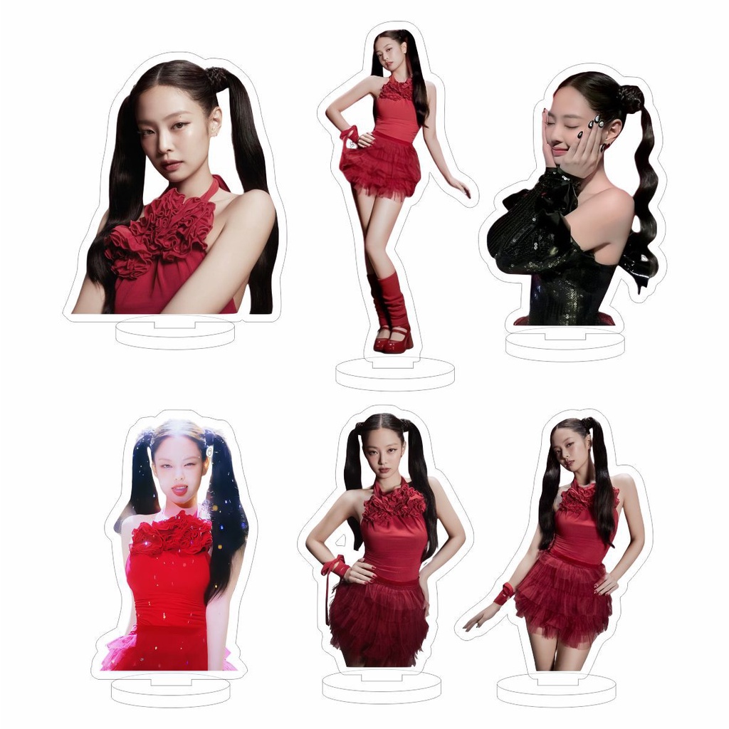 Tượng blackpink jennie solo Hai Mặt Bằng acrylic Để Bàn Trang Trí