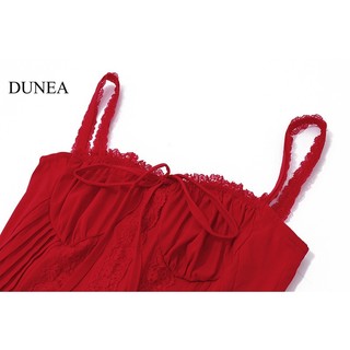 DUNEA Đầm Dây Thắt Eo Ba Lê Quyến Rũ Dành Cho Nữ