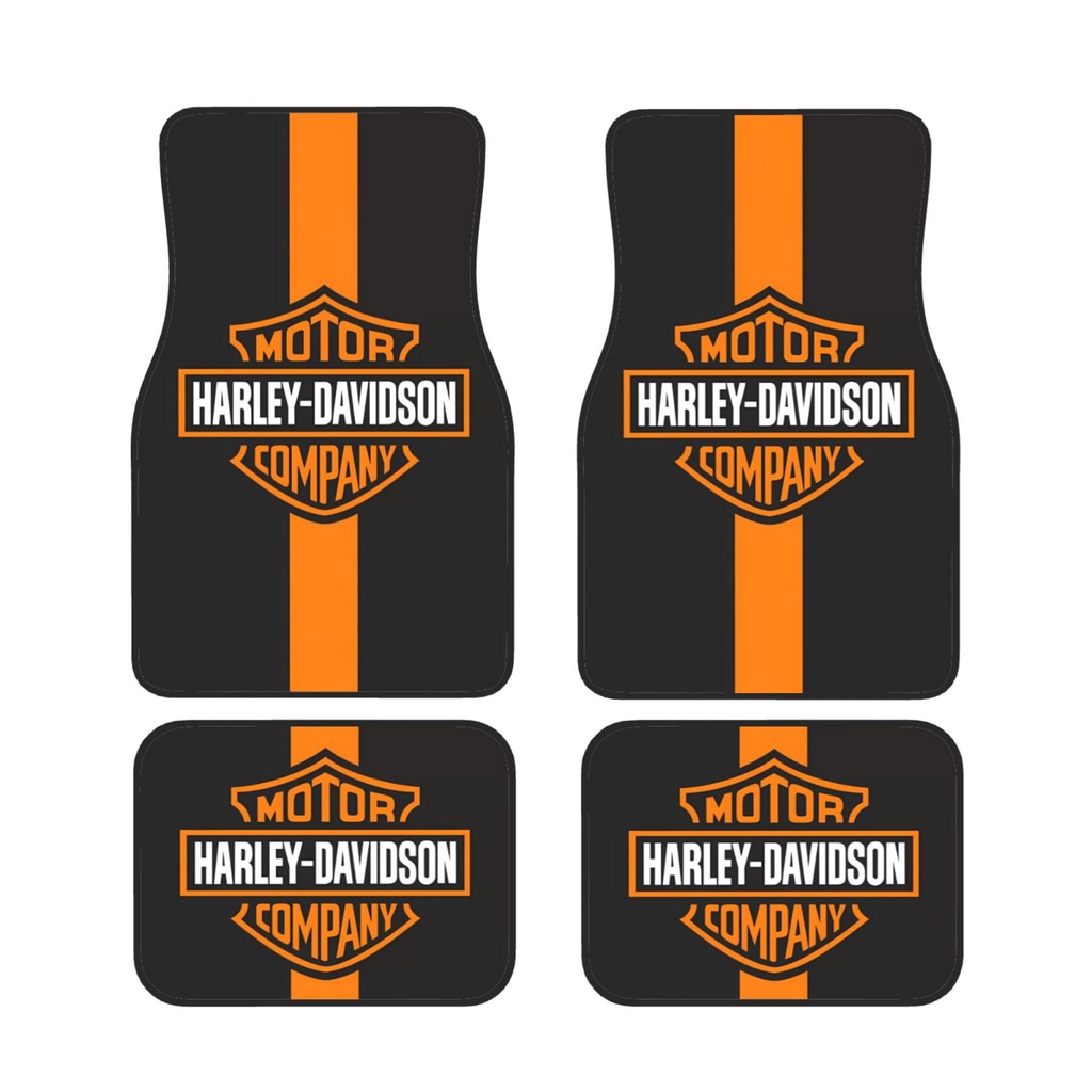 Bộ 4 Thảm Lót Sàn Trước Sau Xe harley davidsons Thông Dụng Bằng Cao Su Chống Trượt