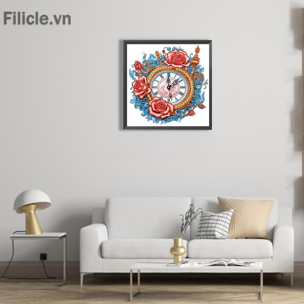 Bộ Tranh Đính Đá 5d diy Hình Đồng Hồ Đặc Biệt Để Trang Trí Nhà