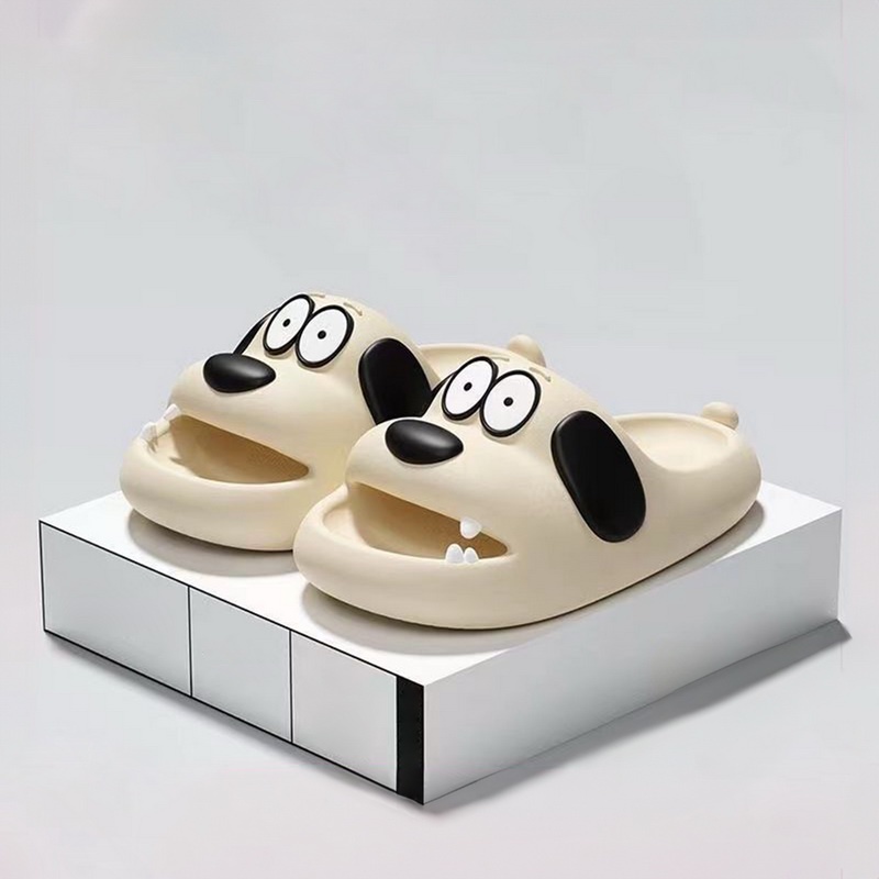 Dép Đi Trong Nhà Đế Dày Chống Trượt Thoải Mái In Hình Chó Pug Hoạt Hình Thời Trang Mùa Hè Cho Cặp Đôi