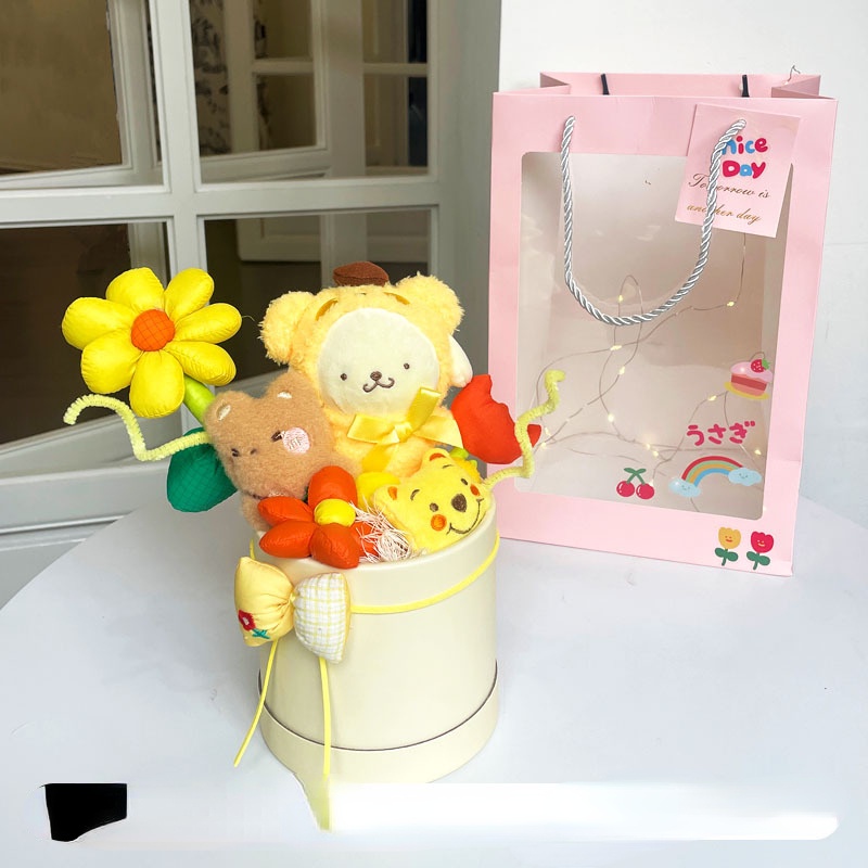 Dễ Thương Bó Hoa sanrio Nhồi Bông Xinh Xắn Đáng Yêu