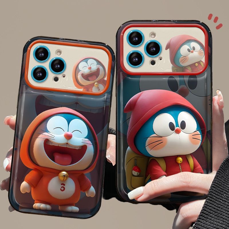Bao Da Điện Thoại Hình doraemon Cho iphone xr xs max 11 12 13 14 15 pro max 14 15 plus