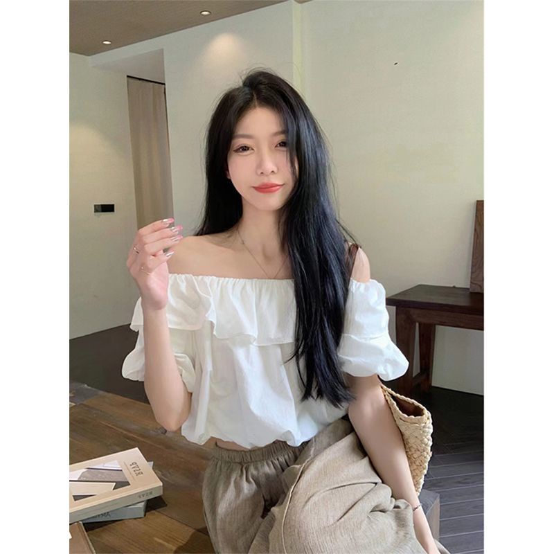 Áo Thun Trễ Vai Tay Ngắn Thời Trang Quyến Rũ Cho Nữ