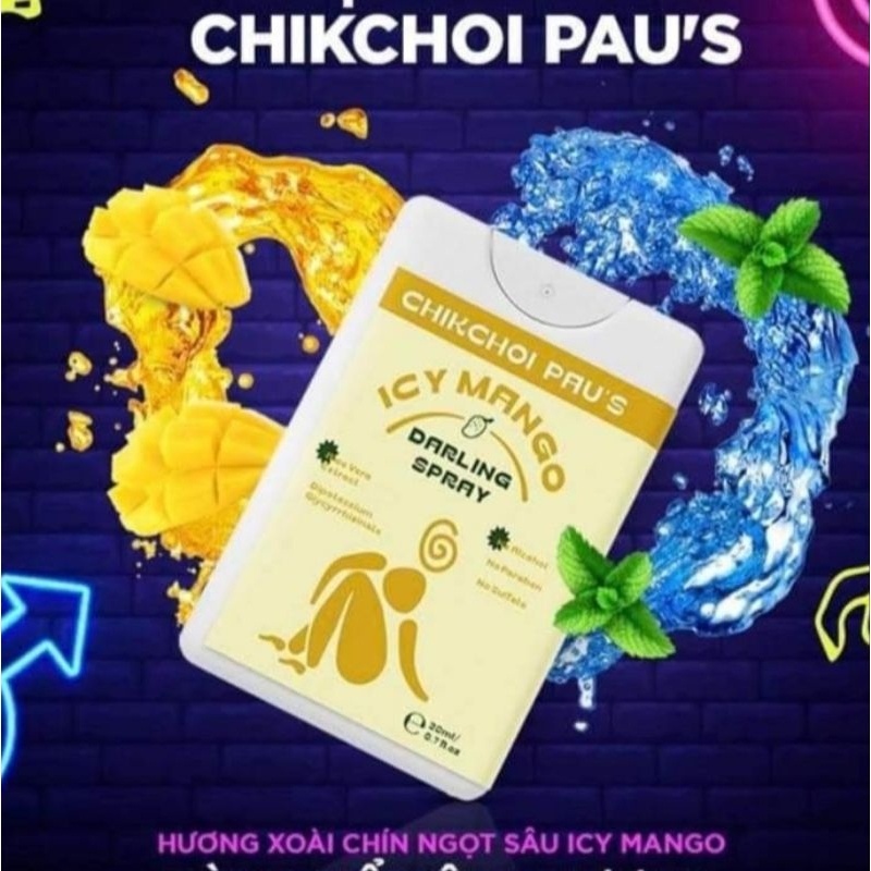 CÓ CHE TÊN SP Xịt Thơm Vùng Kín Nam Nữ Xịt Ngon Chikchoi Pau's .Nước Hoa Vùng Kín Chikchoi Pau