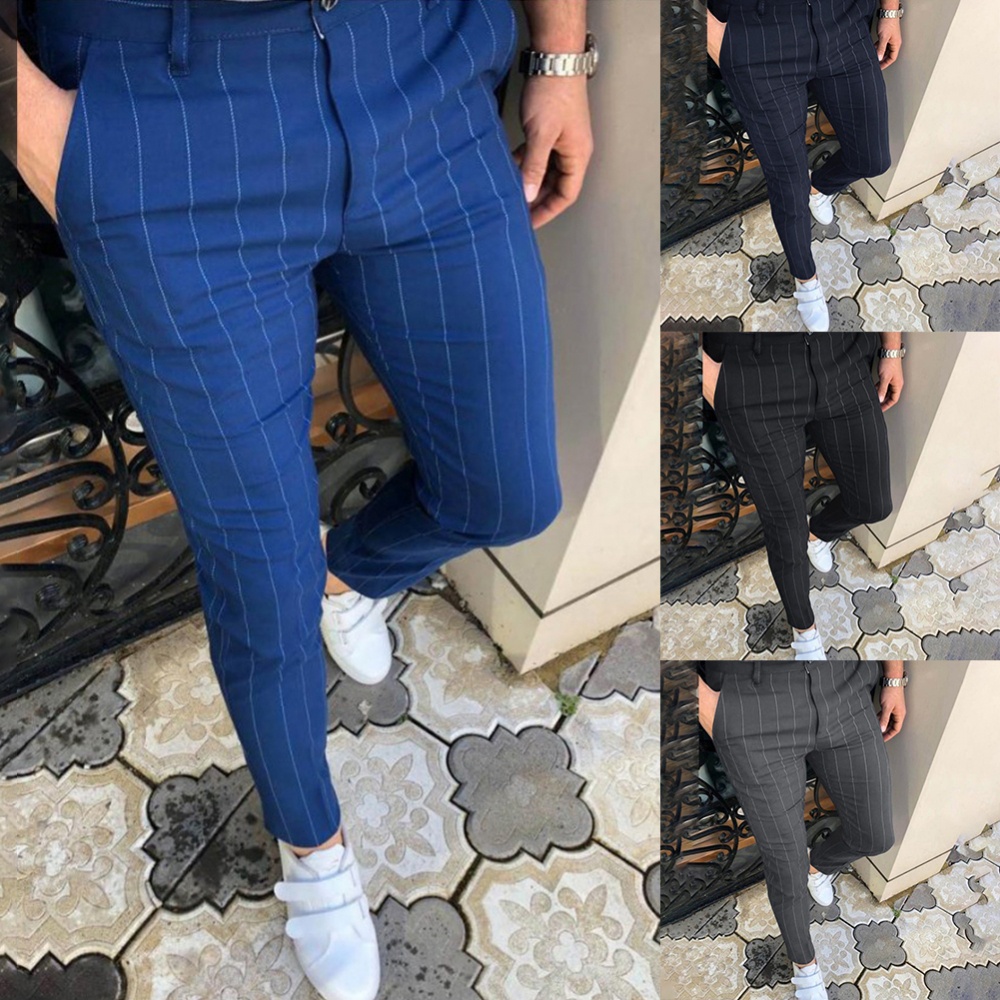 Quần Tây Kẻ Sọc Thời Trang Công Sở Thanh Lịch Cho Nam