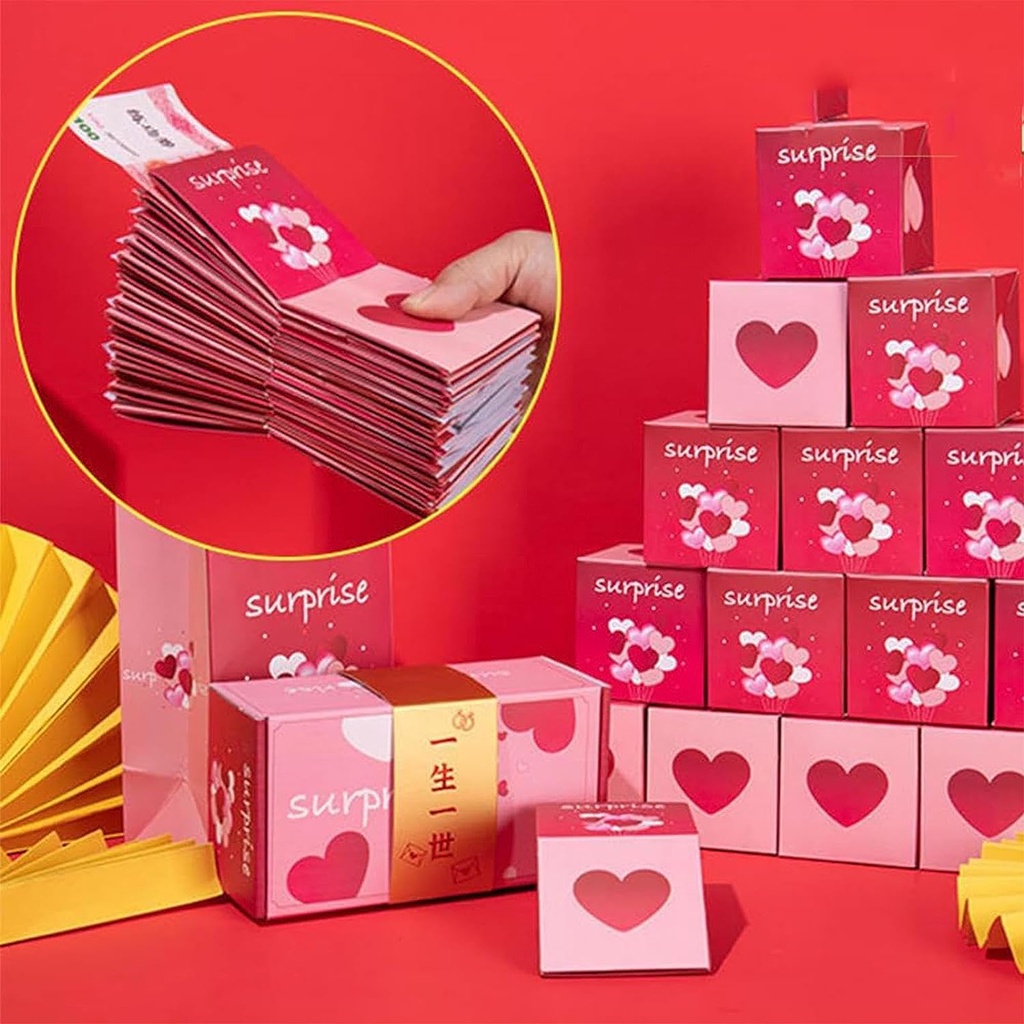 Hộp Quà Bất Ngờ + 16 Hộp Quà + Hộp Quà + Hộp Tiền Bật Lên Độc Đáo Cho Tiệc Sinh Nhậthalloween [TẶNG MÓC KHOÁ]