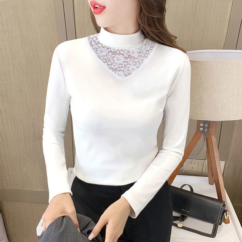 Áo Nhung Tay Dài Cổ Cao Thời Trang Phong Cách Cho Nữ