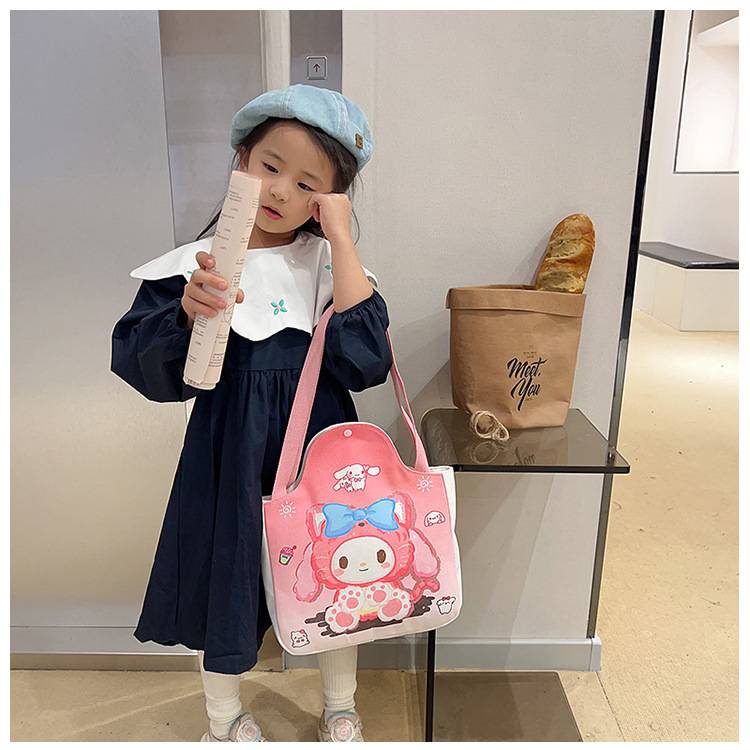 Sanrio Túi vải Cỡ Lớn In Hình kuromi melody Dễ Thương