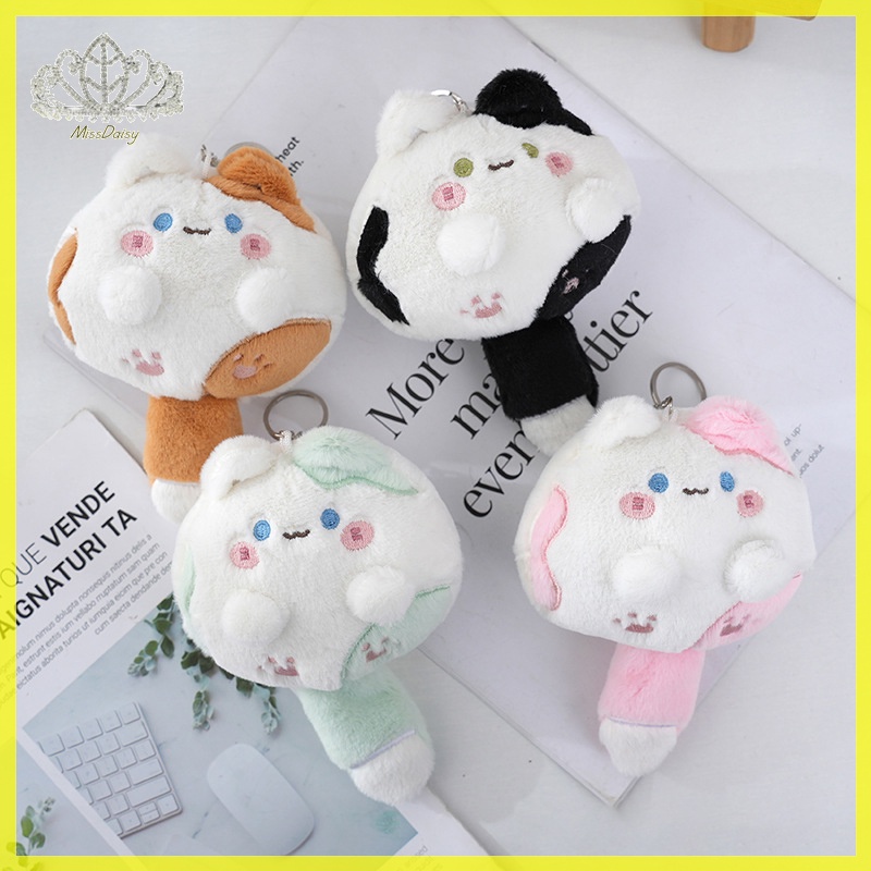 Móc Khóa Hình Mèo Nhồi Bông Đuôi Dài Chất Lượng Cao