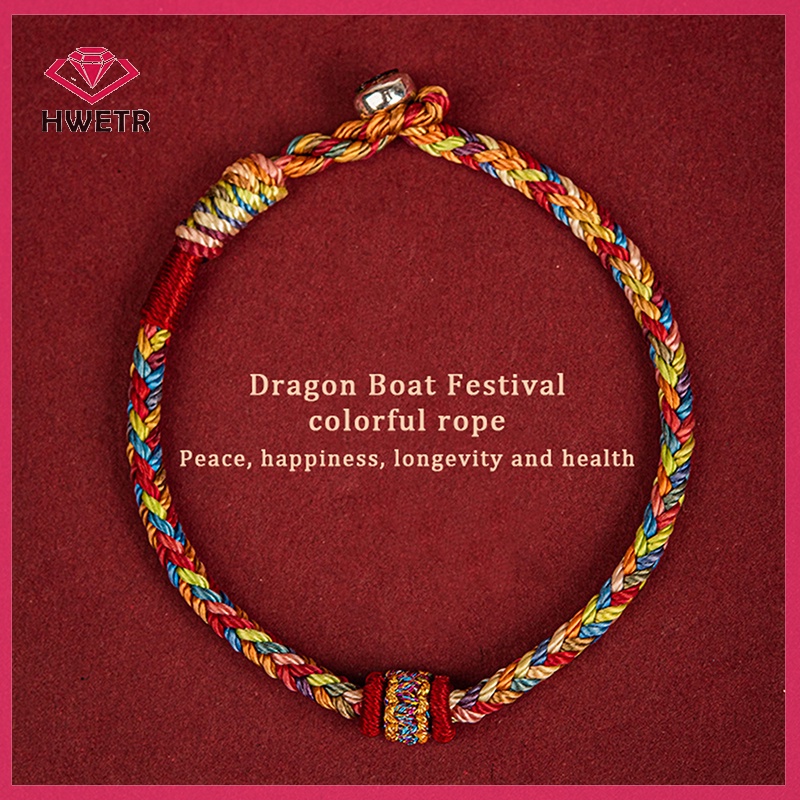 Vòng Tay Bện Dây Đỏ May Mắn Nhiều Màu Thời Trang Cho Nam Nữ Mới