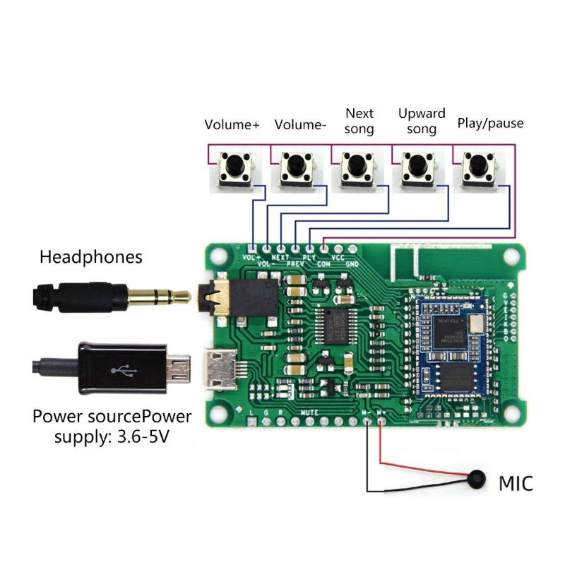 Kiki Bảng Mạch Khuếch Đại Âm Thanh bluetooth 5 0 qcc3031 3034 aptxhd Cho Loa diy