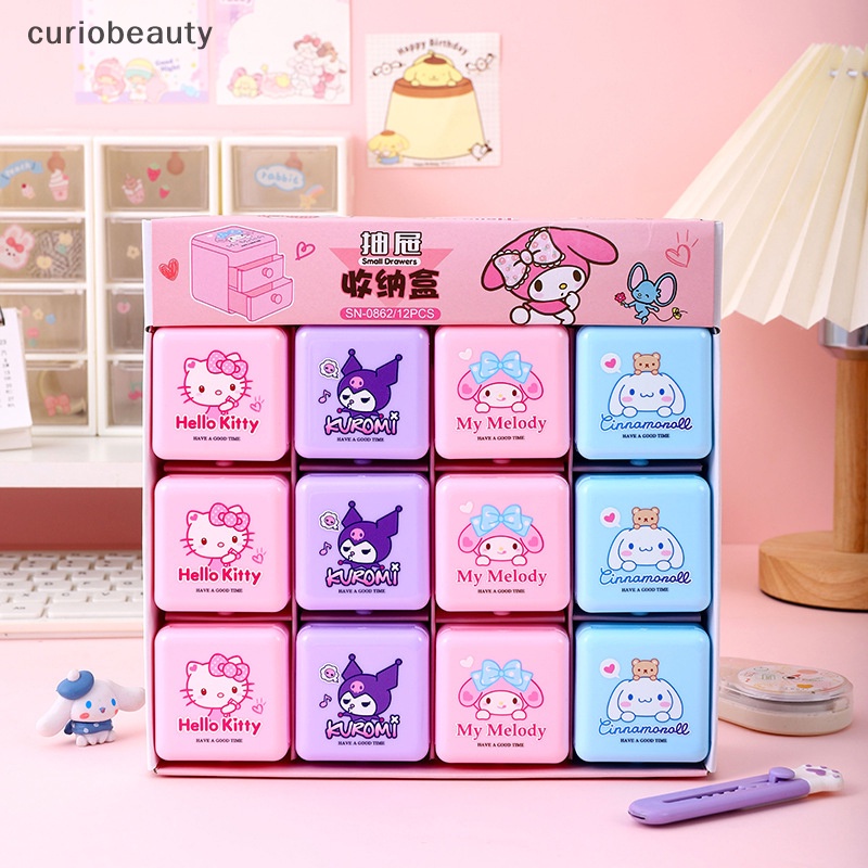 Hộp Đựng Trang Sức Để Bàn mini Hình sanrio hello kitty cinnamoroll my melody Có Ngăn Kéo Dễ Thương