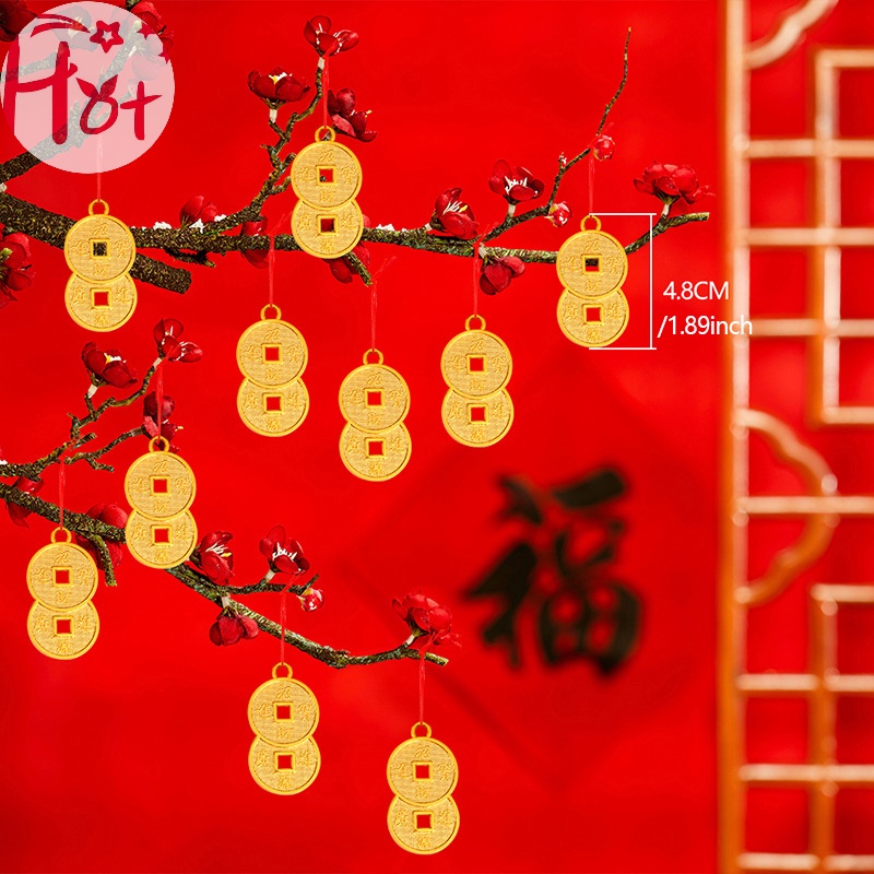 Jr Set 6 / 10 Phụ Kiện Trang Trí Năm Mới Phong Cách Trung Hoa