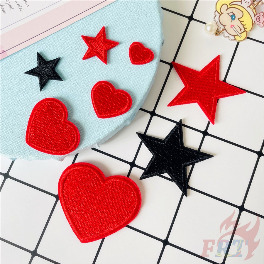 ❣️1pc Tình Yêu / Ngôi Sao: ins Sắt Trên Các Bản Vá Lỗi❣️Miếng Dán Ủi Lên Quần Áo Hình Huy Hiệu