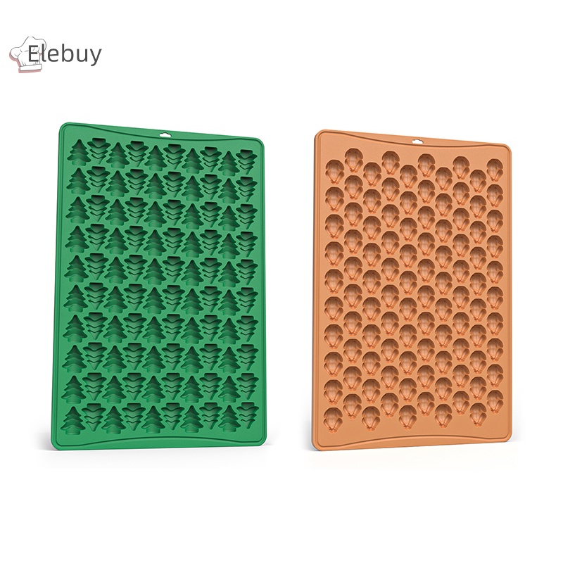 Bộ 100 Khuôn silicone Làm Bánh Kẹo Hình Cây Thông Giáng Sinh