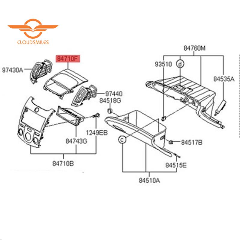 1 Khung Lưới Tản Nhiệt Màu Đen 84745-1m000 Cho kia forte cerato koup 2009-2012