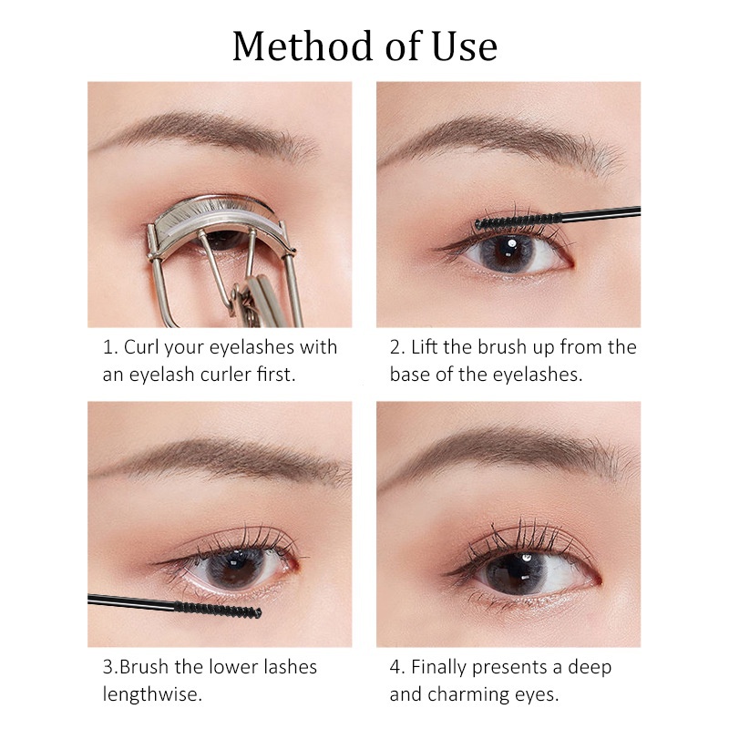 Chất lượng cao Mascara LIKEFE chống thấm nước, lâu trôi, làm dày và dài mi