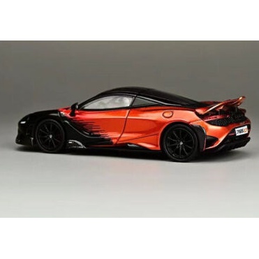 Mô hình ô tô McLaren 765LT Cam đen Tím 1/64 CM model
