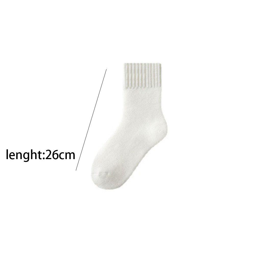 Myrong1hd Vớ Len Dày Giữ Ấm Mùa Đông Bằng polyester cotton Ống Trung Bình Đi Tuyết Liền Mạch