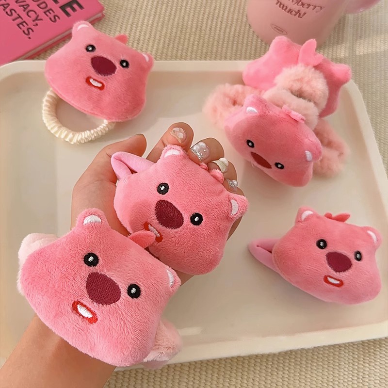 Loopy búp bê dễ thương tóc tie tóc clip dễ thương cô gái tóc tie tóc dây bangs kẹp tóc bên