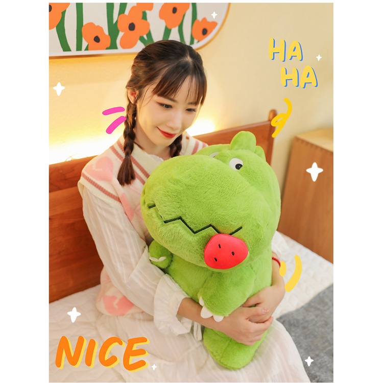 Mới Thú Nhồi Bông Hình Khủng Long Ăn Thịt Dưa Hấu Dễ Thương