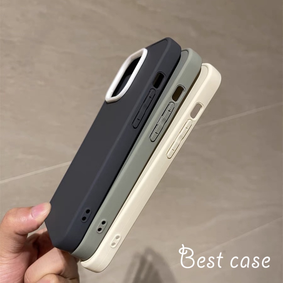Ốp Điện Thoại Mềm Mặt Nhám Màu macaron Cho iphone 11 12 13 14 15 pro max