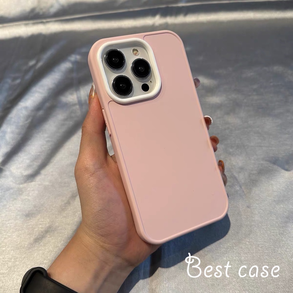 Ốp Điện Thoại Mềm Nhám Màu Trơn Đơn Giản Cho iphone 11 12 13 14 15 pro max