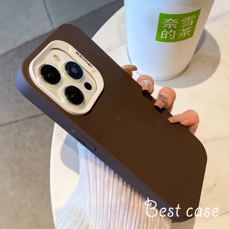 Ốp Điện Thoại Mềm Màu Trơn Đơn Giản Cho iphone 11 12 13 14 pro max
